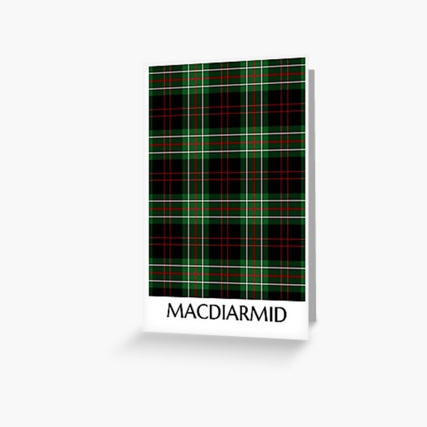MacDiarmid tartan greeting card