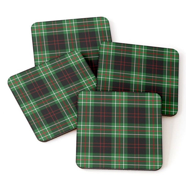 MacDiarmid tartan beverage coasters