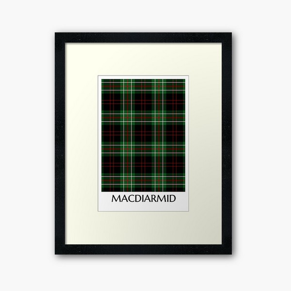 MacDiarmid tartan framed print