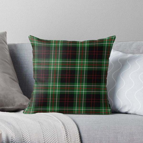 MacDiarmid tartan throw pillow