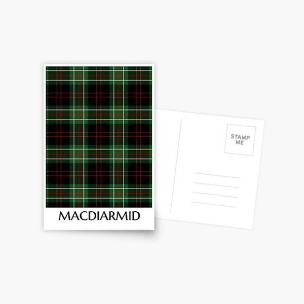 MacDiarmid tartan postcard
