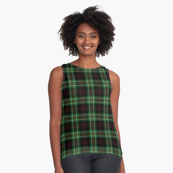 MacDiarmid tartan sleeveless top