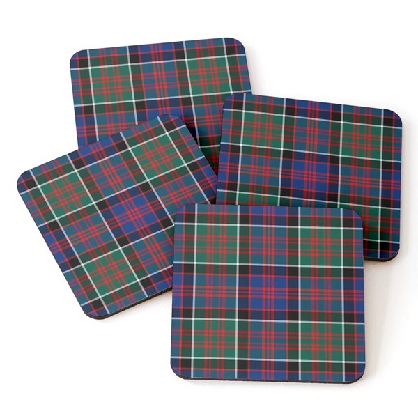 MacDonald of Clanranald tartan beverage coasters