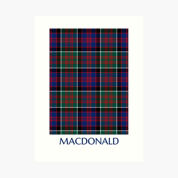 MacDonald of Clanranald tartan art print