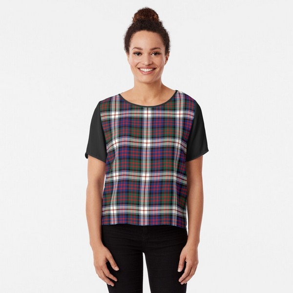 MacDonald Dress tartan chiffon top