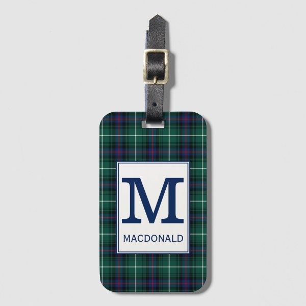 Clan MacDonald Tartan Bag Tag