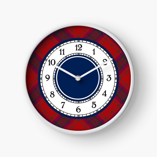 MacDougall tartan wall clock