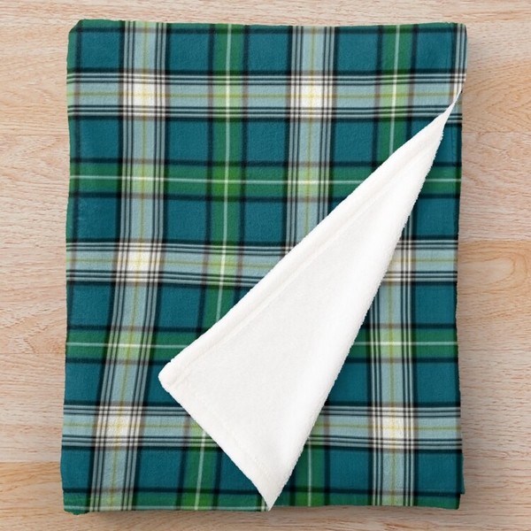 MacDowall tartan fleece throw blanket