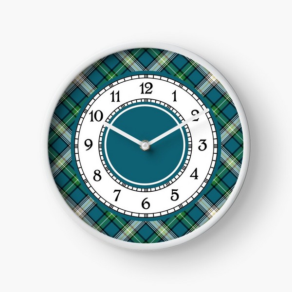 MacDowall tartan wall clock