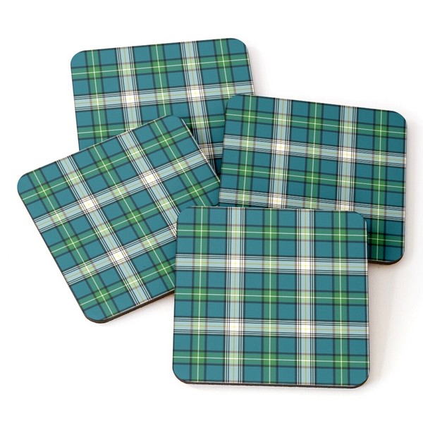 MacDowall tartan beverage coasters