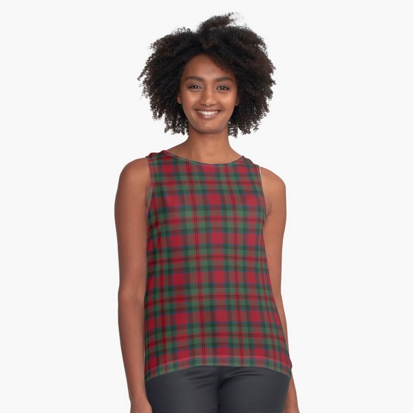 MacDuff tartan sleeveless top