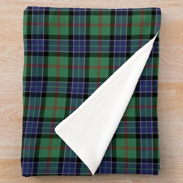 MacFadzean tartan fleece throw blanket