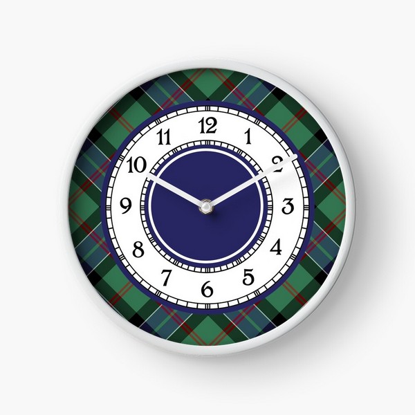 MacFadzean tartan wall clock