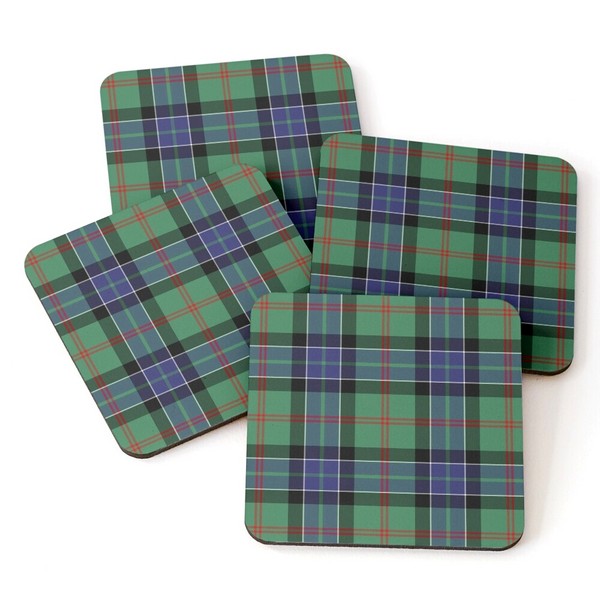 MacFadzean tartan beverage coasters