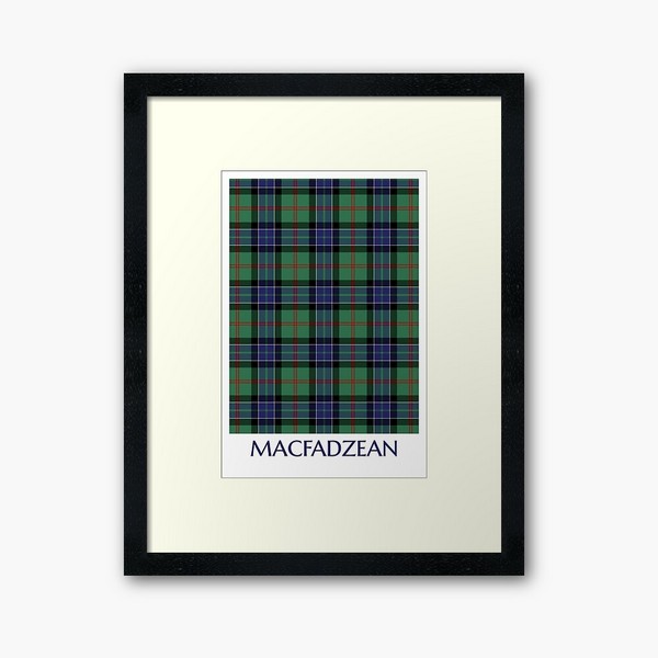 MacFadzean tartan framed print