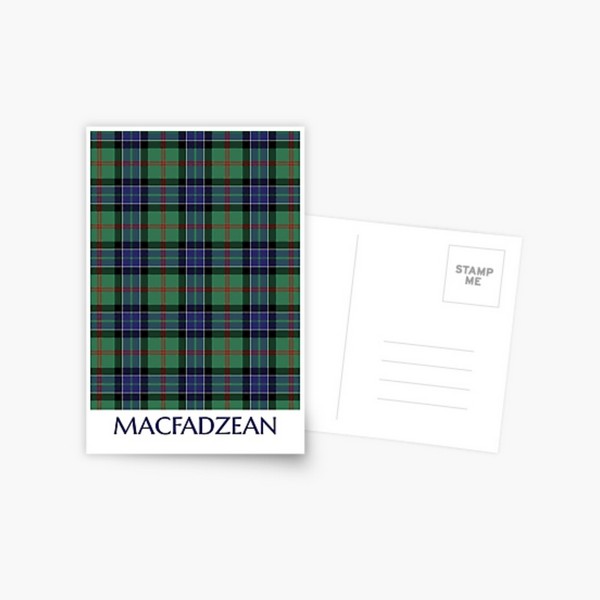 MacFadzean tartan postcard