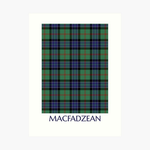 MacFadzean tartan art print