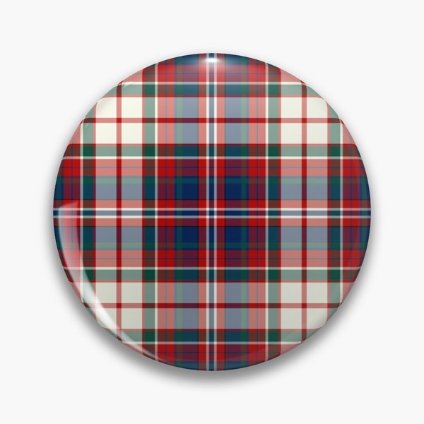 MacFarlane Dress tartan pinback button