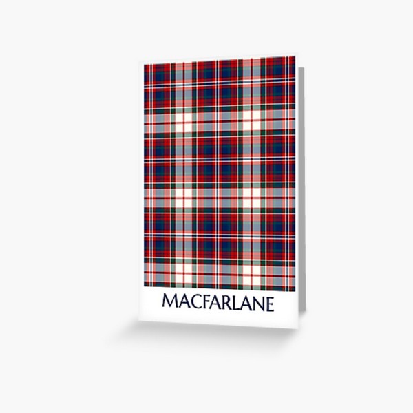 MacFarlane Dress tartan greeting card