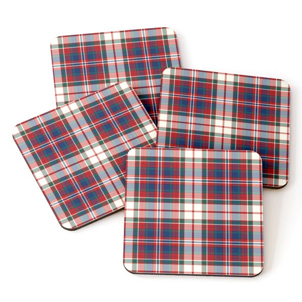 MacFarlane Dress tartan beverage coasters