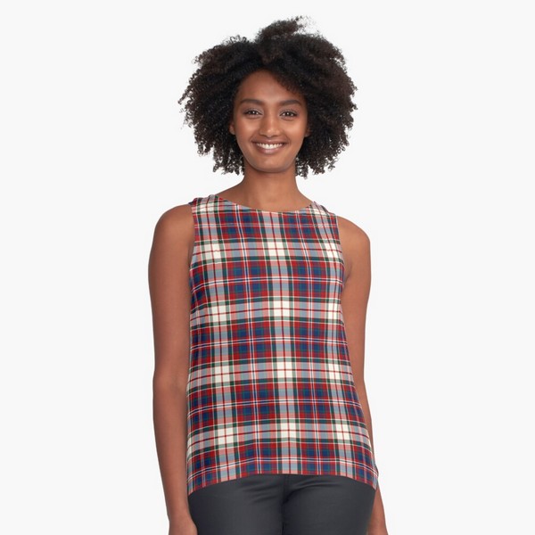 MacFarlane Dress tartan sleeveless top