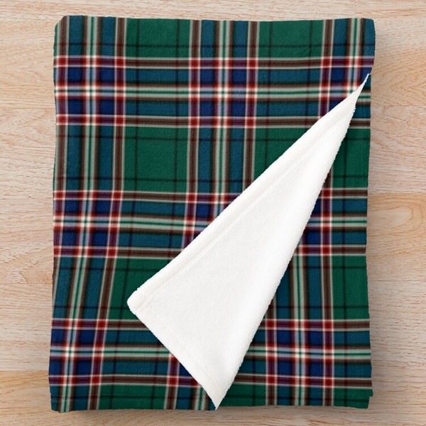 MacFarlane Hunting tartan fleece throw blanket