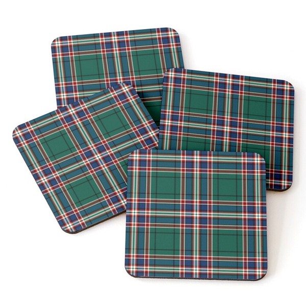 MacFarlane Hunting tartan beverage coasters