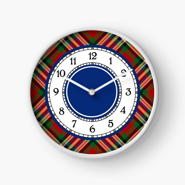 MacGill tartan wall clock