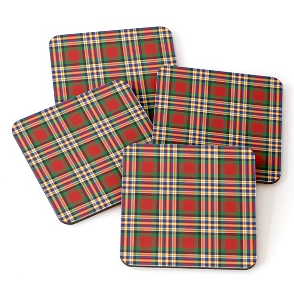 MacGill tartan beverage coasters