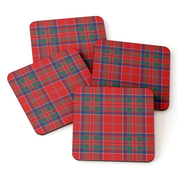 MacGillivray tartan beverage coasters