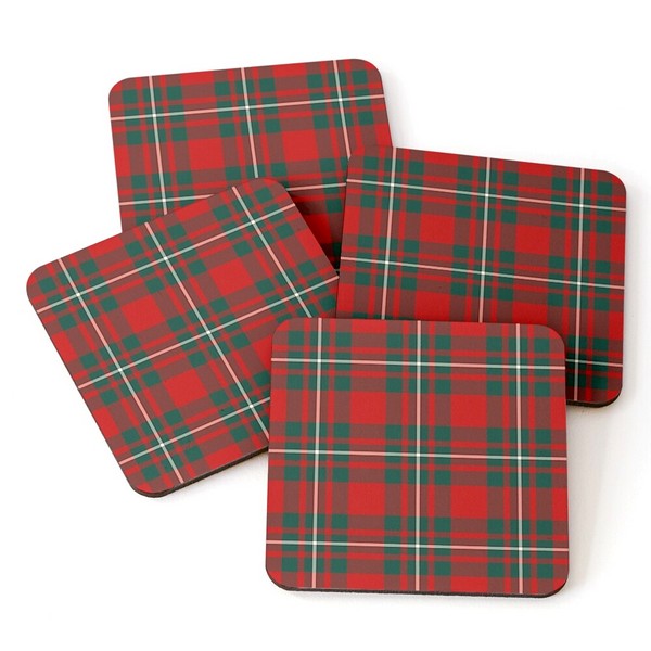 MacGregor tartan beverage coasters