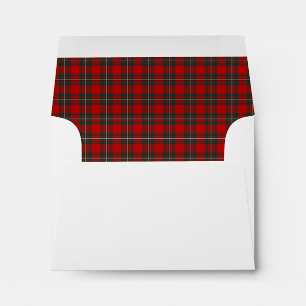 Envelope with MacGregor tartan liner