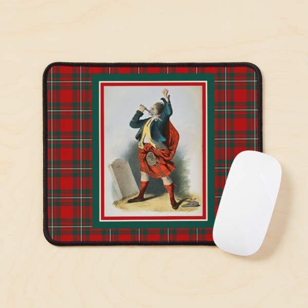 MacGregor vintage portrait with tartan mouse pad