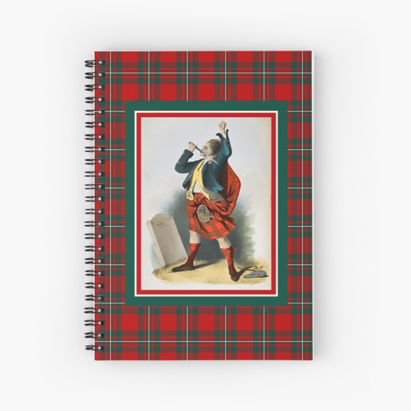 MacGregor vintage portrait with tartan spiral notebook