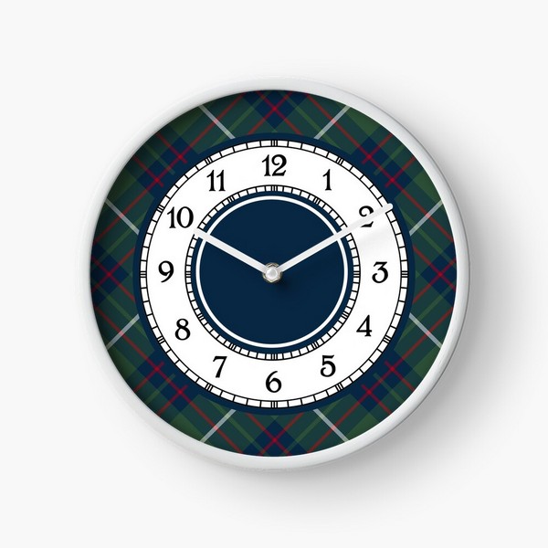 MacIntyre tartan wall clock