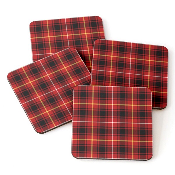 MacIver tartan beverage coasters