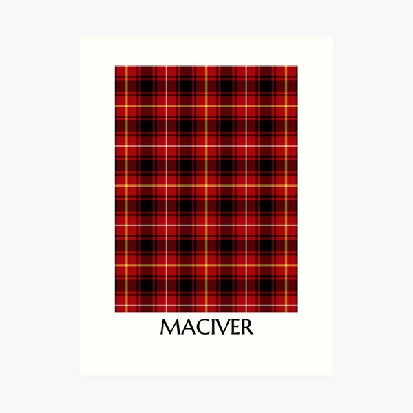 MacIver tartan art print