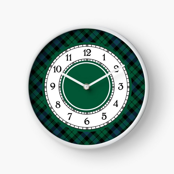 MacKay tartan wall clock