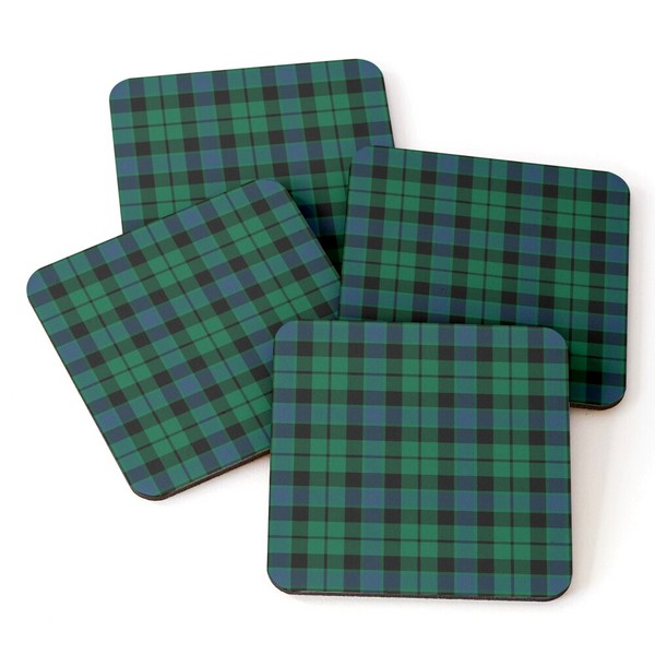 MacKay tartan beverage coasters