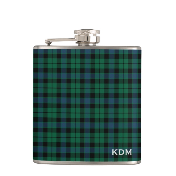 MacKay tartan hip flask