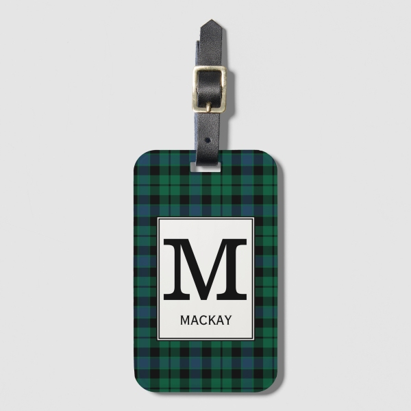 MacKay tartan luggage tag