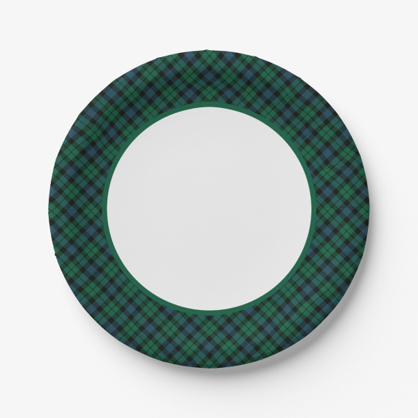 MacKay tartan paper plate