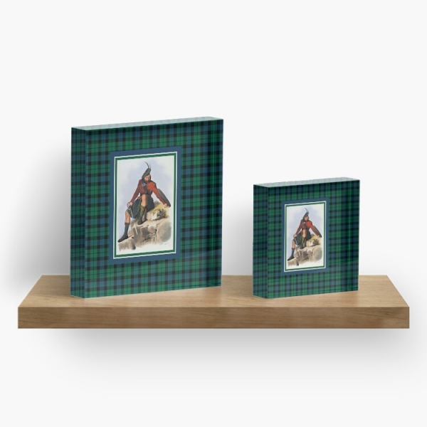 MacKay vintage portrait with tartan acrylic block