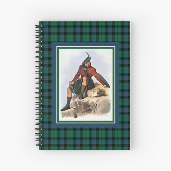 MacKay vintage portrait with tartan spiral notebook