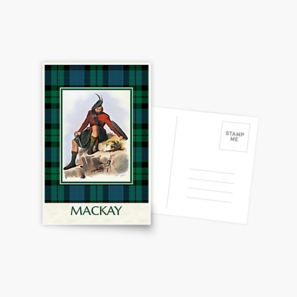 MacKay vintage portrait with tartan postcard
