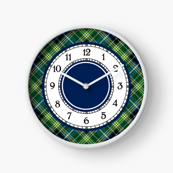 MacKellar tartan wall clock