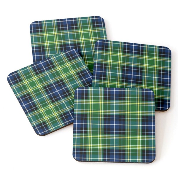 MacKellar tartan beverage coasters