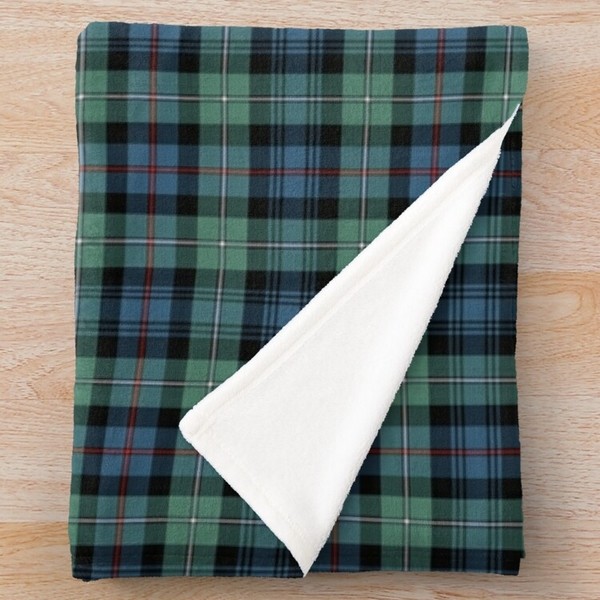 Mackenzie Ancient tartan fleece throw blanket