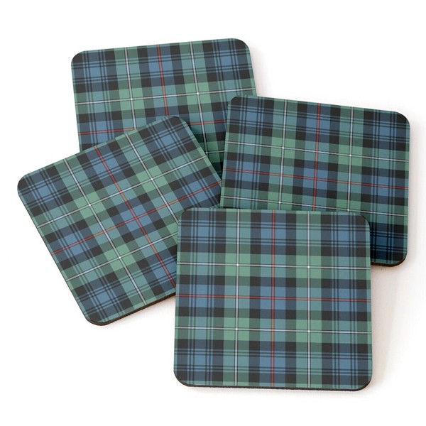 Mackenzie Ancient tartan beverage coasters