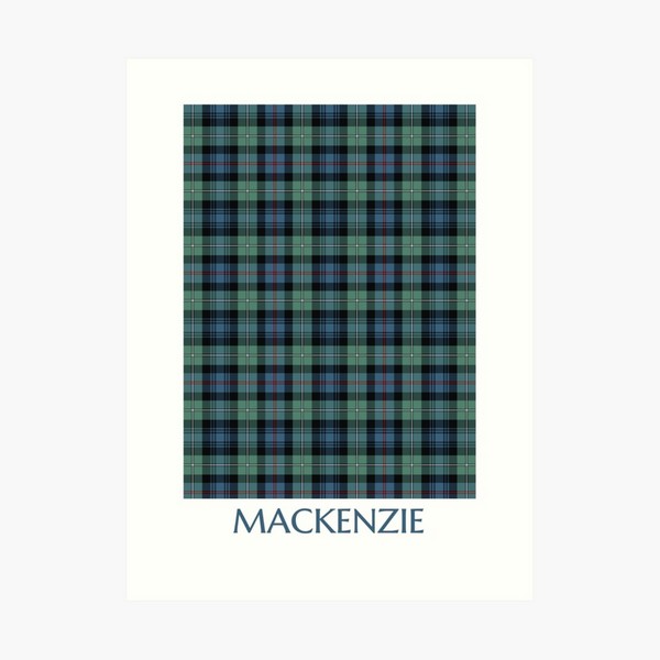 Mackenzie Ancient tartan art print